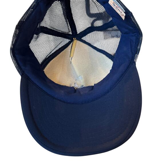 VTG F-15 Fighter Jet Trucker Hat Navy Blue Snapback Mesh Cap Military Aviation - Picture 8 of 8